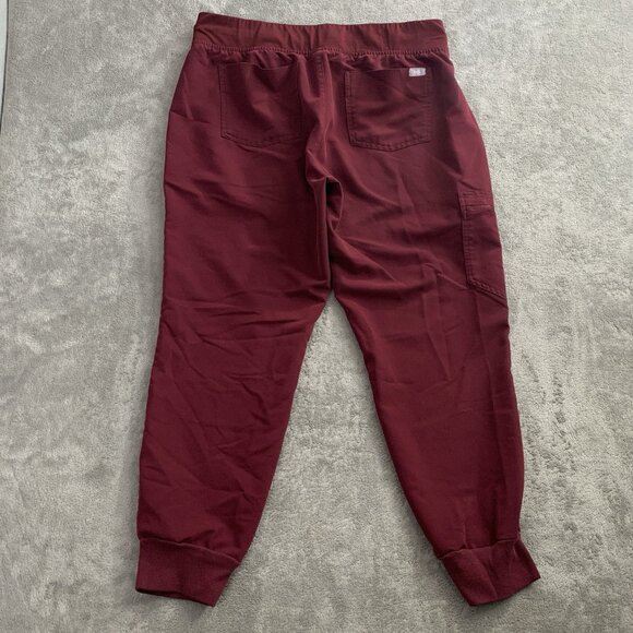 Figs Scrub Set Womens Large Catarina Top Zamora Petite Pants Burgundy Medical RN - Picture 15 of 16